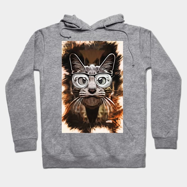 Curious Cat - Caricature Hoodie by Naumovski